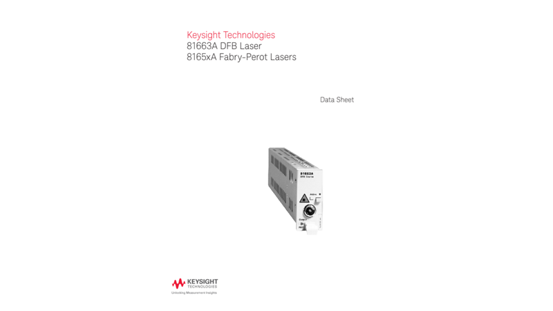 81663A DFB Laser, 8165xA Fabry-Perot Laser 